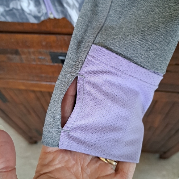 Mondetta Active Jacket Full Zip Stretch Performance Top Medium Grey Purple - Picture 8 of 13
